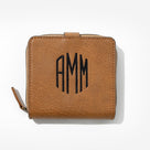 Monogrammed Square Wallet | Brown