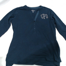 BLOOPER CLOTHING: Monogrammed Henley