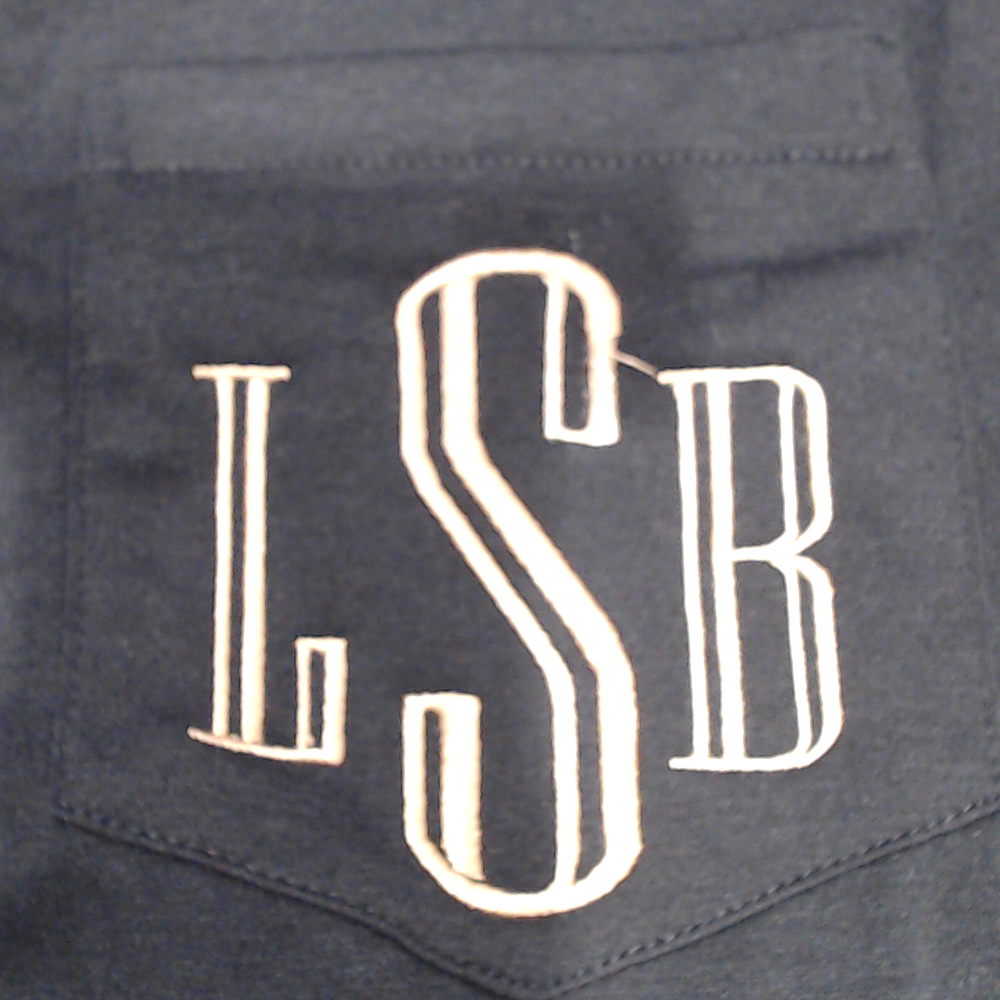 BLOOPER CLOTHING: Monogrammed Split Neck Gathered Dress