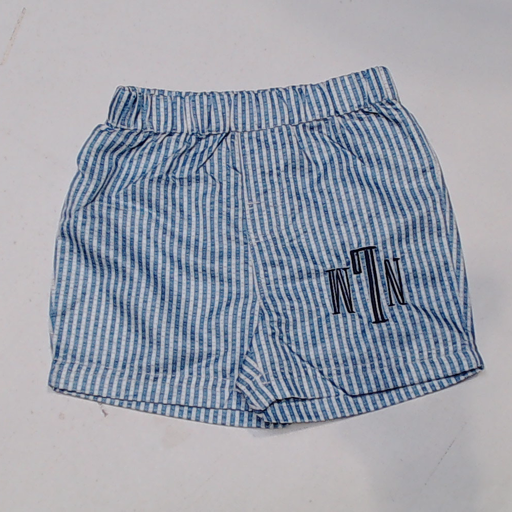 BLOOPER KIDS: Monogrammed Boys Swim Trunks