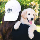 Monogrammed Baseball Hat | White