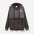 monogrammed softspun pullover in onyx leopard