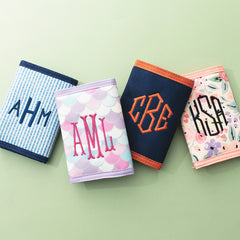 4 kids wallet group flatlay green