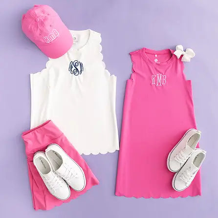 05 HPTN Girls Scalloped Dress + WHIT Exercise Tank
