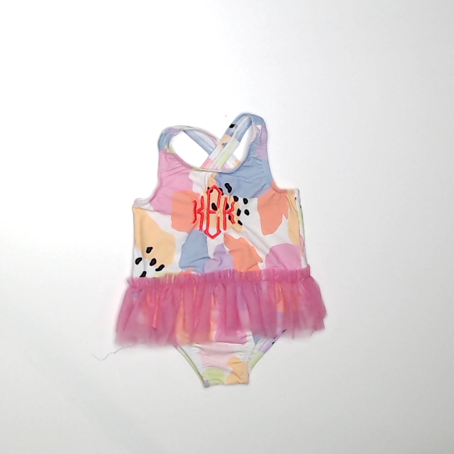BLOOPER KIDS: Monogrammed Toddler Tutu Bathing Suit
