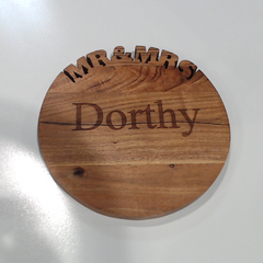 BLOOPER ACCESSORY: Monogrammed Wood Cutting Board