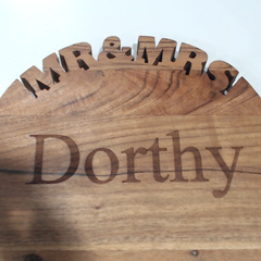 BLOOPER ACCESSORY: Monogrammed Wood Cutting Board