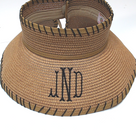 BLOOPER ACCESSORY: Monogrammed Packable Straw Visor