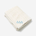Delta Delta Delta Plush Blanket | Neutral Herringbone