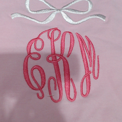 BLOOPER CLOTHING: Monogrammed Embroidered Bow Sweatshirt