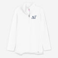 Delta Gamma Pullover Sweatshirt in White | Sorority Quarter Zip