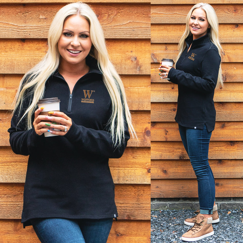 black wofford pullover sweatshirt split image