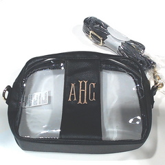 BLOOPER BAG: Monogrammed Clear Stadium Crossbody Bag