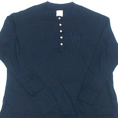 BLOOPER CLOTHING: Monogrammed Waffle Henley Tunic