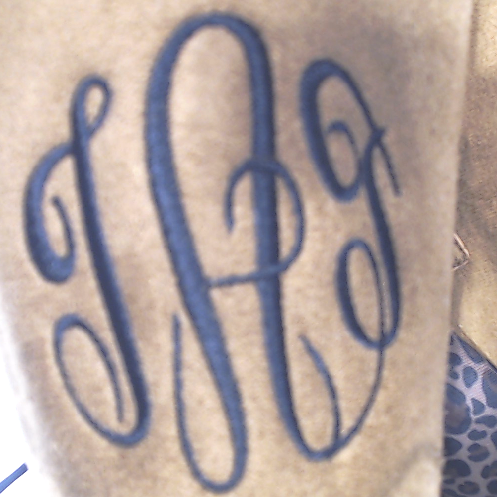 BLOOPER SHOES: Monogrammed Sherpa Tie Booties