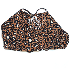 BLOOPER SWIM: Monogrammed High Neck Bikini Top