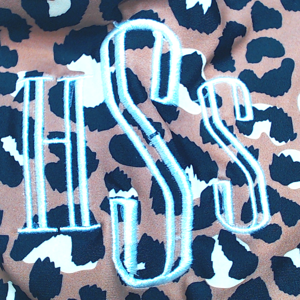 BLOOPER SWIM: Monogrammed High Neck Bikini Top