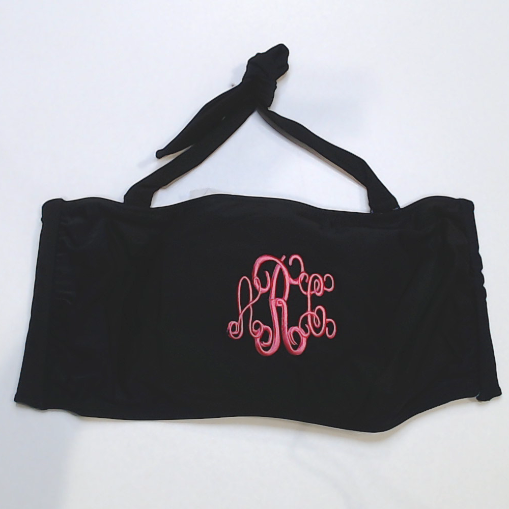 BLOOPER SWIM: Monogrammed Bandeau Top