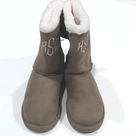 BLOOPER KIDS: Monogrammed Kids Sherpa Tie Booties