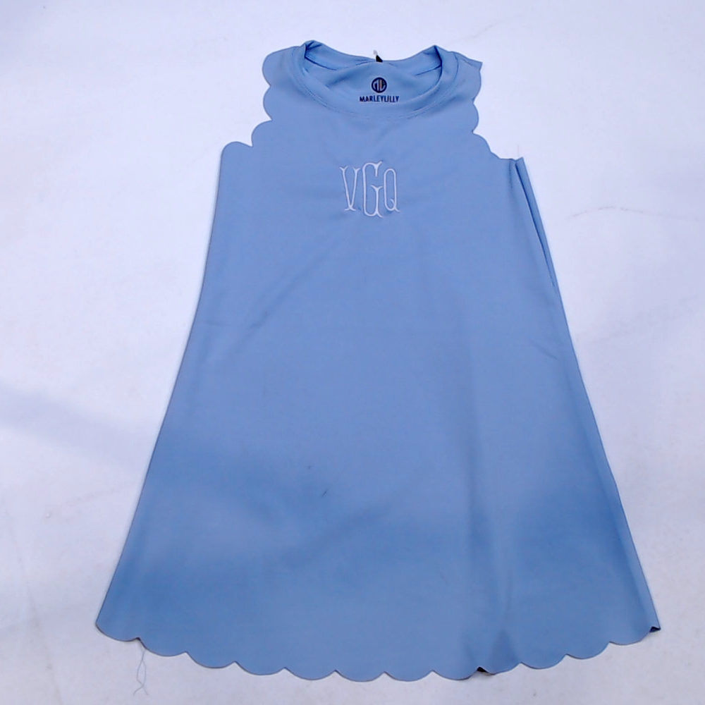 BLOOPER KIDS: Monogrammed Girls Scallop Dress