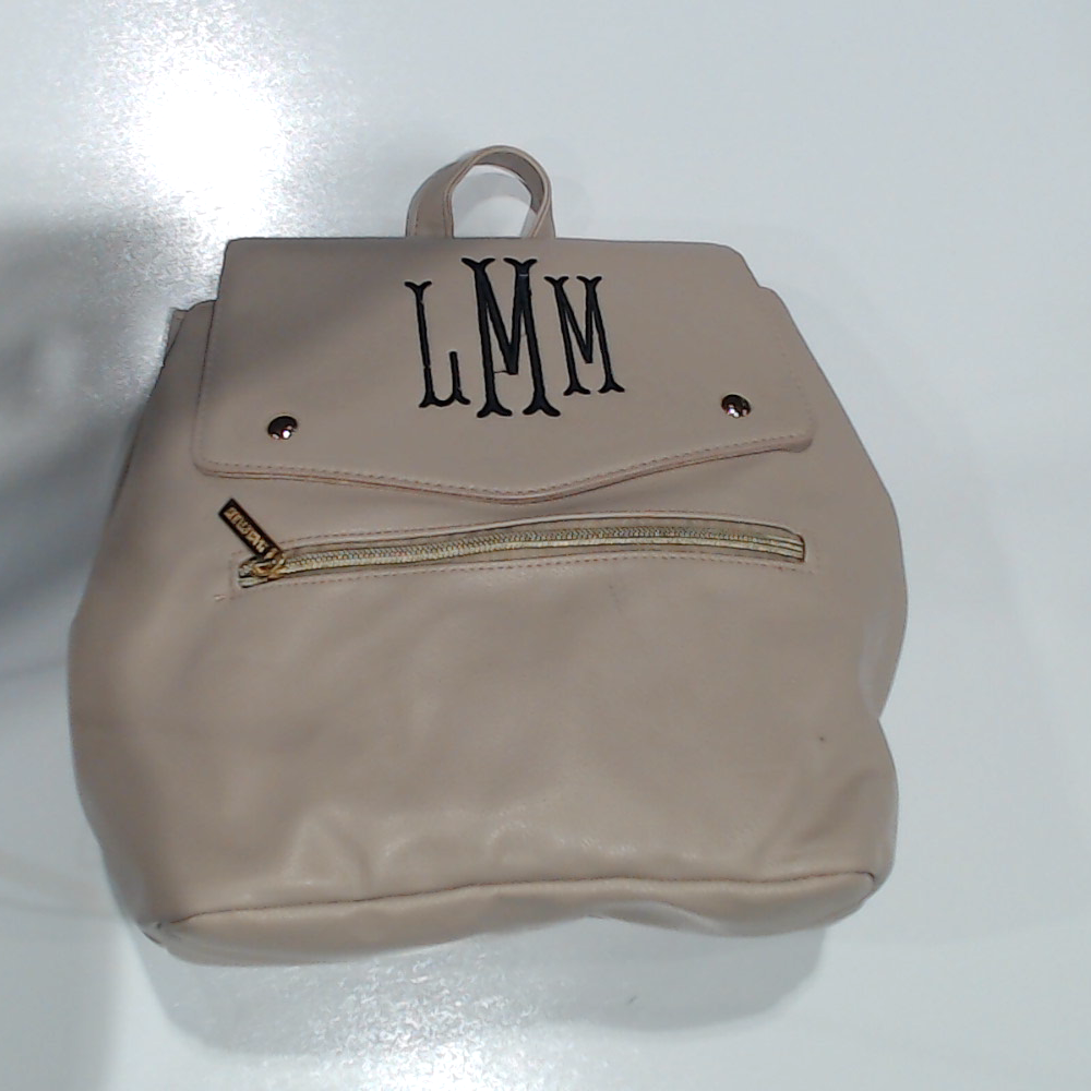 BLOOPER BAG: Monogrammed Backpack Purse