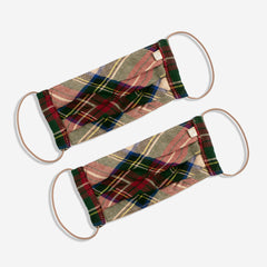 camel plaid face mask