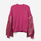 Sequin Fringe Sweater | Magenta