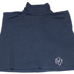 BLOOPER CLOTHING: Monogrammed Cowl Neck Poncho