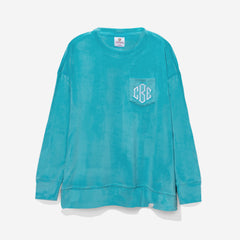 monogrammed softspun sweatshirt in aruba