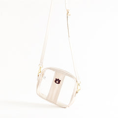 bone clear stadium crossbody bag studio shot