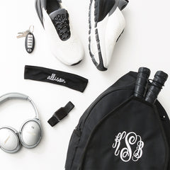 black headband flatlay
