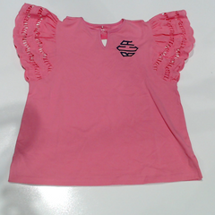 BLOOPER CLOTHING: Monogrammed Flutter Sleeve Top