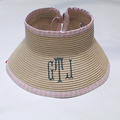 BLOOPER ACCESSORY: Monogrammed Packable Straw Visor