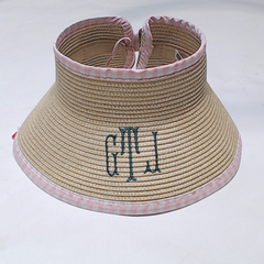 BLOOPER ACCESSORY: Monogrammed Packable Straw Visor