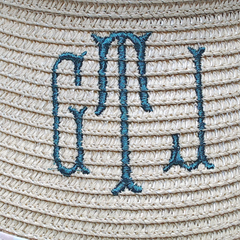 BLOOPER ACCESSORY: Monogrammed Packable Straw Visor