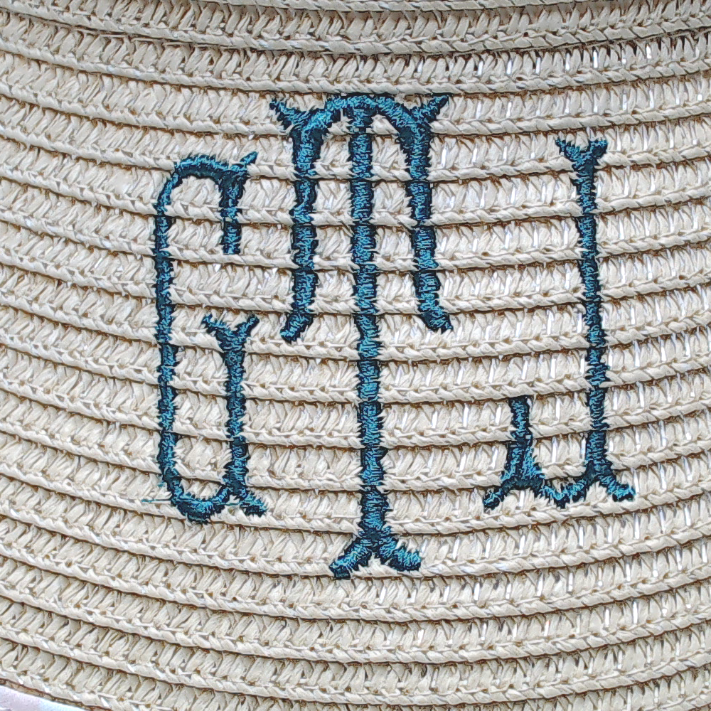 BLOOPER ACCESSORY: Monogrammed Packable Straw Visor