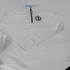 BLOOPER CLOTHING: Monogrammed Quarter Zip Sweatshirt