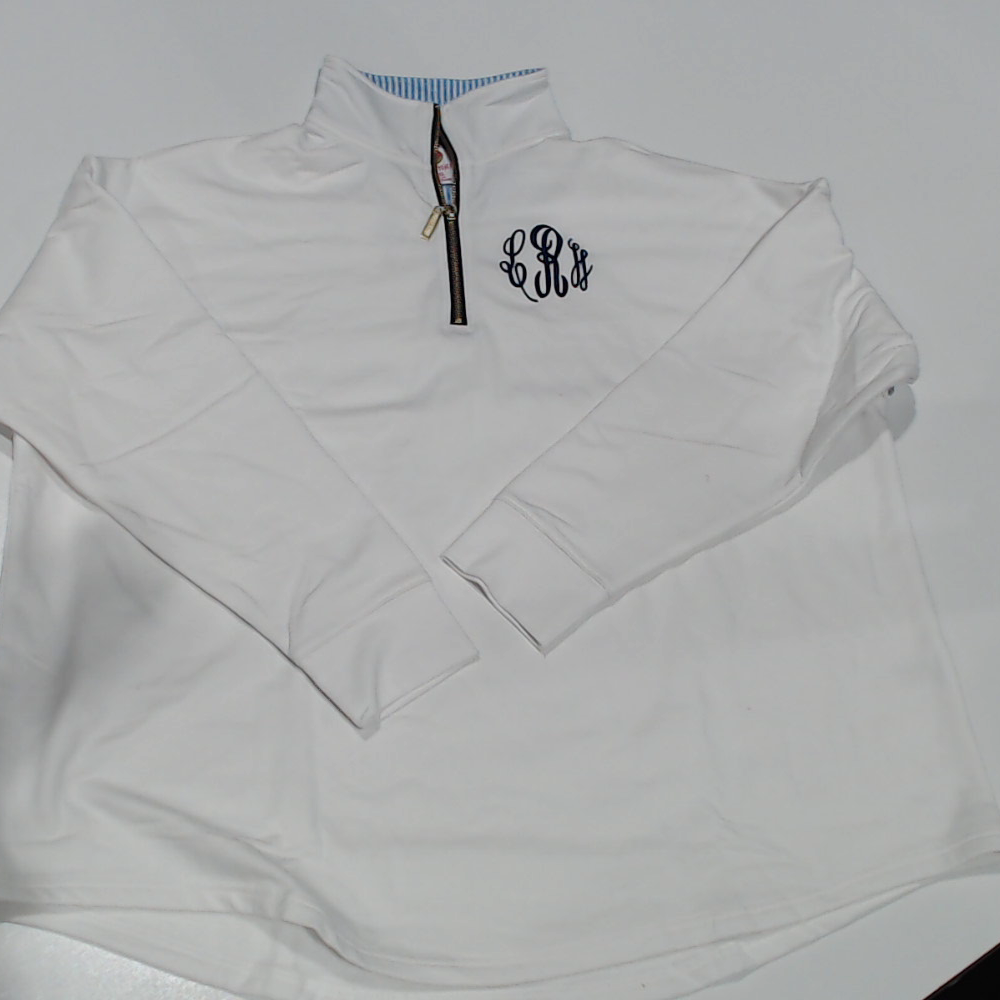 BLOOPER CLOTHING: Monogrammed Quarter Zip Sweatshirt