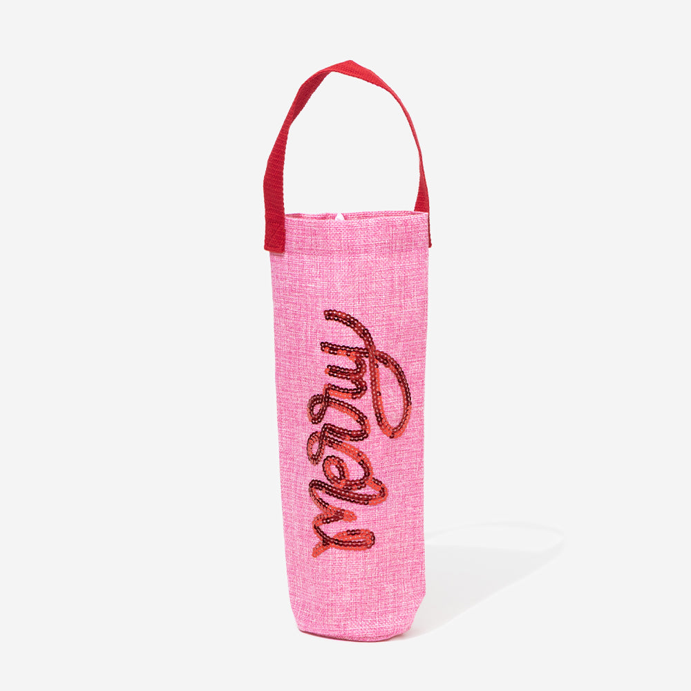 Wine Gift Bag in Light Pink