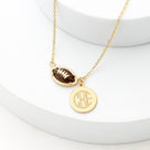 Monogrammed Football Necklace | Brown