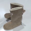 BLOOPER SHOES: Monogrammed Sherpa Tie Booties