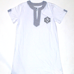 BLOOPER SWIM: Monogrammed Seersucker Cover Up