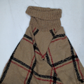 BLOOPER ACCESSORY: Monogrammed Plaid Cowl Neck Poncho