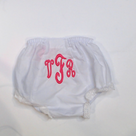 BLOOPER KIDS: Monogrammed White Eyelet Baby Bloomers