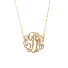 Medium gold plated customized personal necklace