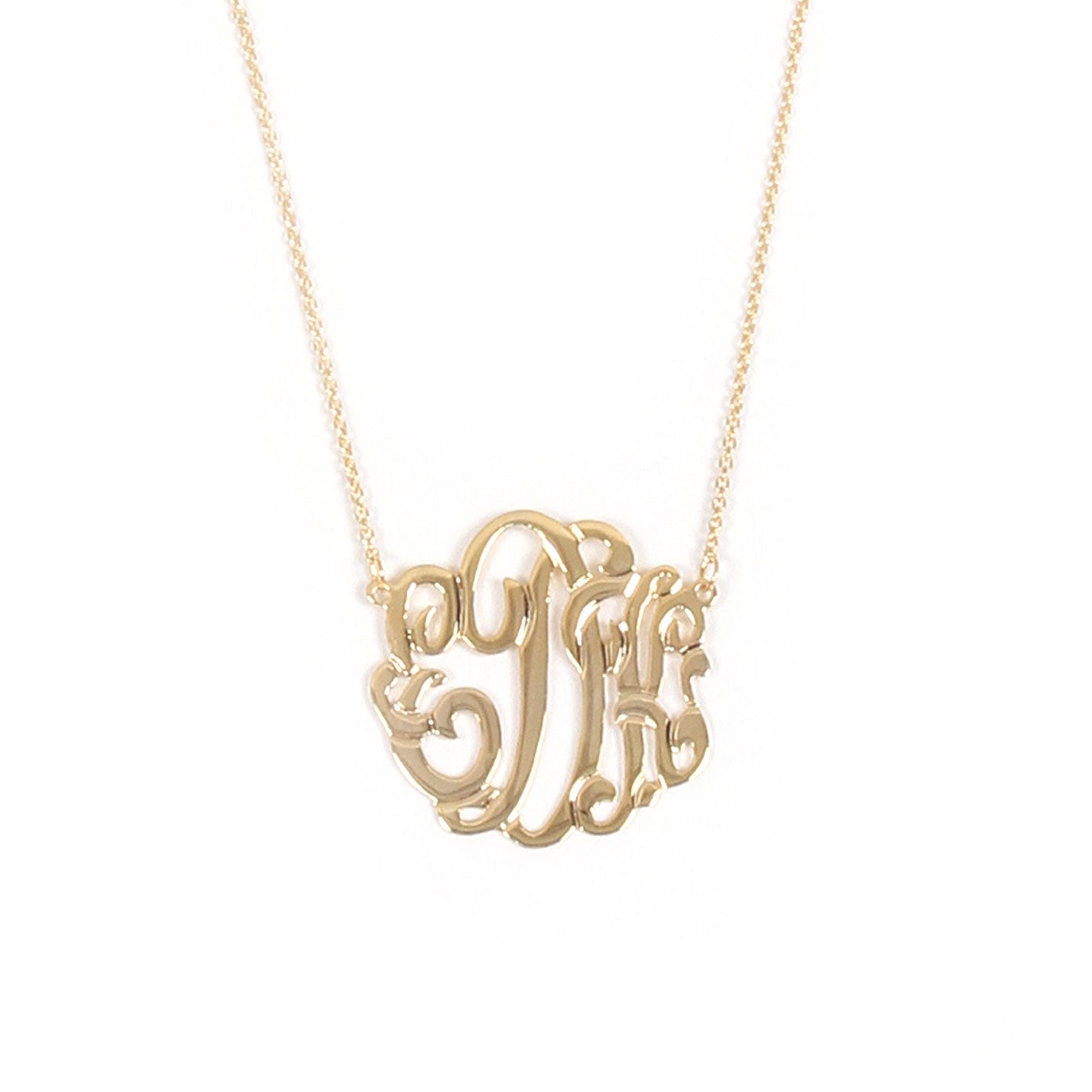Medium gold plated customized personal necklace