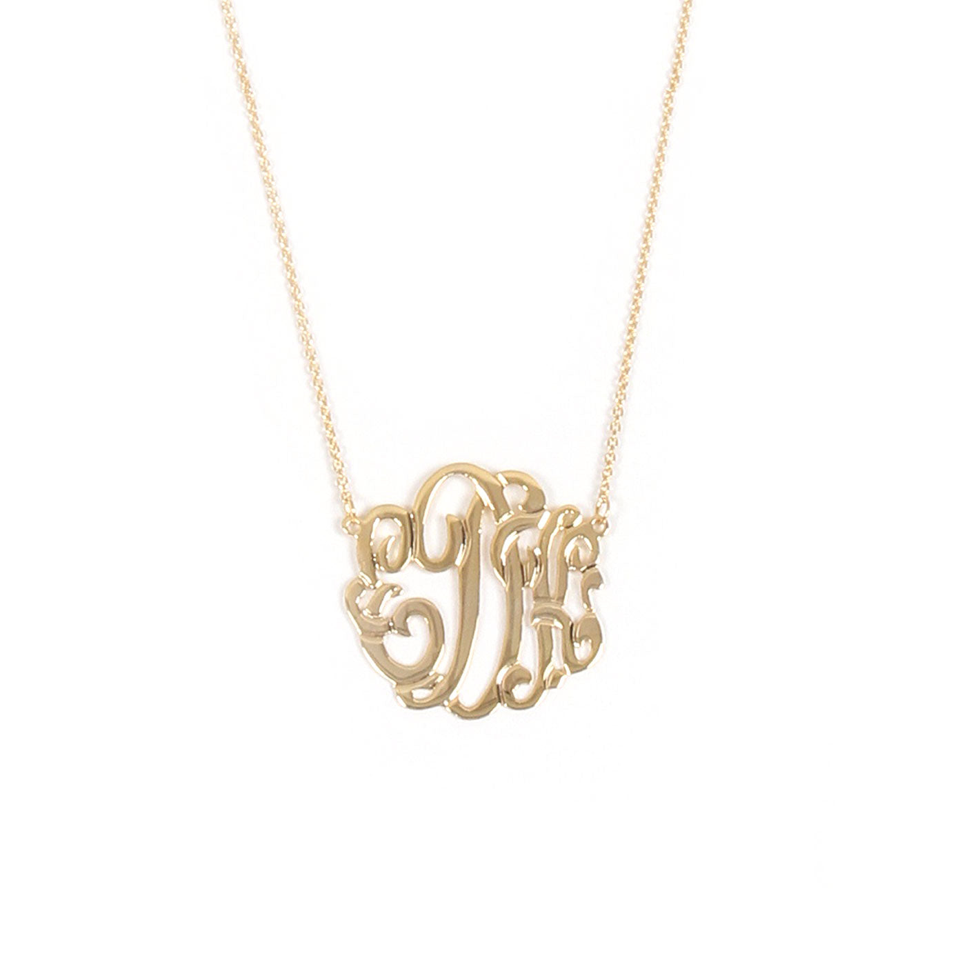 small gold plated custom personal necklace