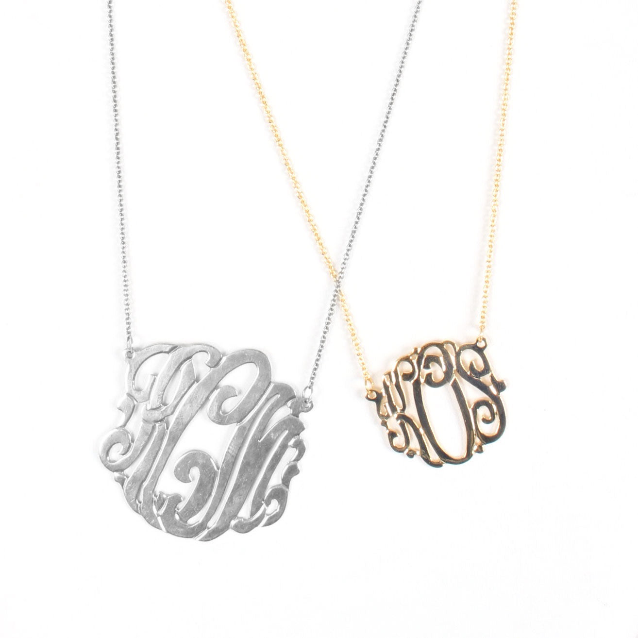 sterling silver and gold plated personalized necklace