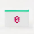 Monogrammed TSA Toiletries Bag in Teal