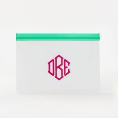 Monogrammed TSA Toiletries Bag in Teal